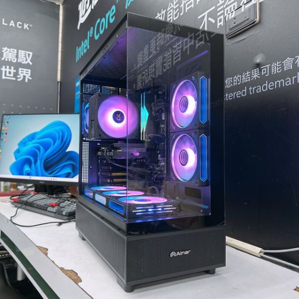 圖片 影殺1號 INTEL I5-14400F 獨顯 RTX4060 Ti 電競主機 魔物獵人 特戰英豪 海景房