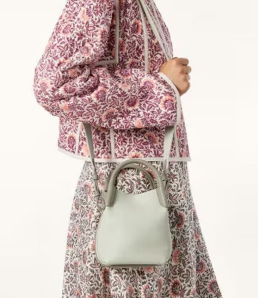 圖片 《現貨最低特價 》Loro Piana Bale Micro 迷你水桶包 深雪色-乾龍蒿色/Sun Gold 色