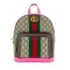 圖片 Gucci Ophidia 展示品 印花帆布牛皮飾邊手提後背包(547965-螢光粉)