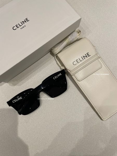 圖片 CELINE 黑色墨鏡+白色墨鏡包