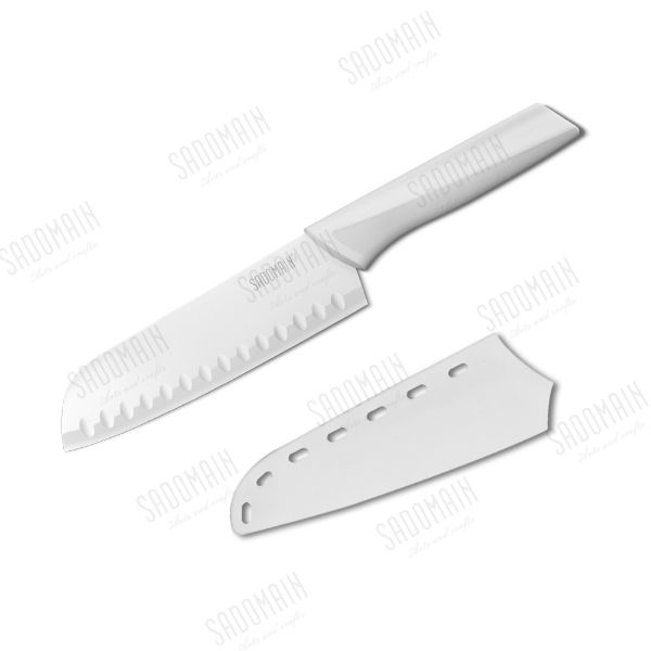 圖片 仙德曼-炫曜料理刀 29.5cm (附刀鞘)-黑/白