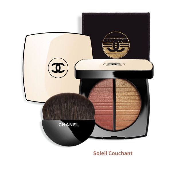 圖片 CHANEL 香奈兒彩妝 光燦雙色頰彩盤 6g #曙光 SOLEIL COUCHANT  - 限定珍藏布套/2025 夏季限量彩妝