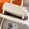 圖片 Hermes Halzan 22 MINI VEAU SWIFT 奶昔白銀釦
