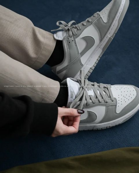 圖片 KTQ STORE 現貨 Nike Dunk Low Light Smoke Grey 質感 灰白 女鞋 DD1873-113