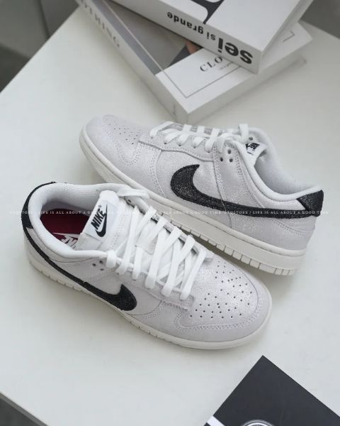 圖片 KTQ STORE 現貨 Nike Dunk Low SE White Black Team Red 麂皮黑 HQ3502-100