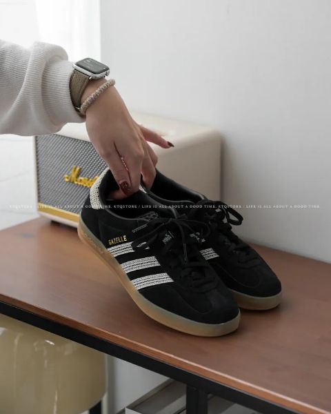 圖片 KTQ STORE 現貨 Adidas Originals Gazelle 黑白色 編織 JI2755