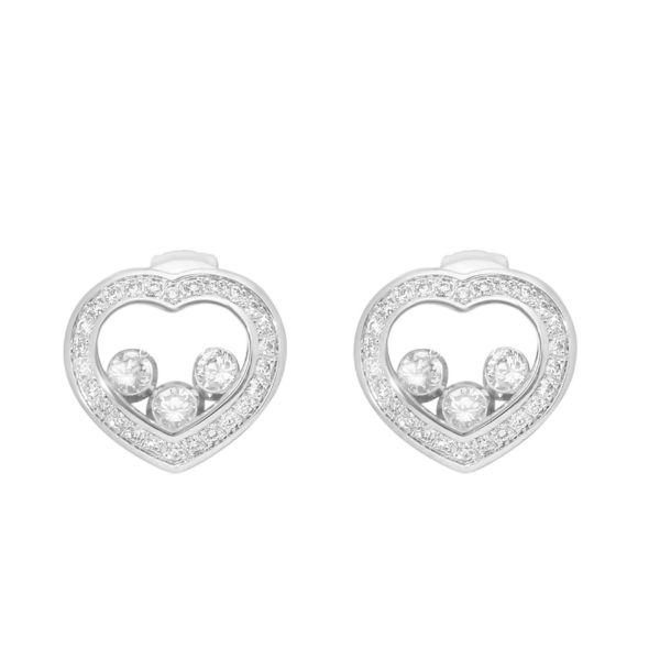 圖片 Chopard 蕭邦 Happy Diamond 18k金心形鑽石耳環