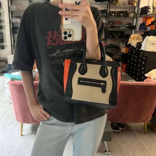 圖片 Celine 拼色蛇皮囧包