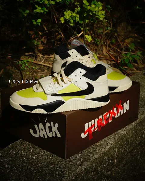 圖片 Travis Scott x Jordan Jumpman Bright Cactus 倒鉤 FZ8117-102 黃色