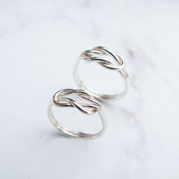 圖片 【限海安店】DIY手工銀飾教學卷 | 交織 純銀情侶對戒 | 大員囡仔