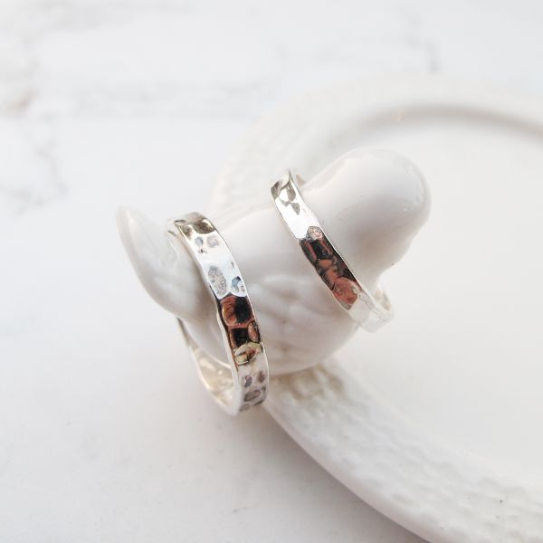 圖片 【限海安店】DIY手工銀飾教學卷 | 水波紋 純銀情侶對戒 | 大員囡仔