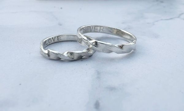 圖片 【限海安店】DIY手工銀飾教學卷 | 約定 純銀情侶對戒 | 大員囡仔