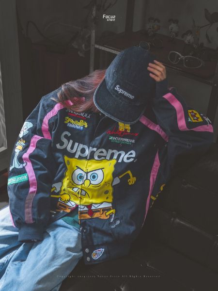 Spongebob Squarepants x Supreme SS25 Week11 Jeff Hamilton Racing Jacket 