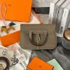 圖片 Hermes Halzan 25 Clemence 大象灰金釦