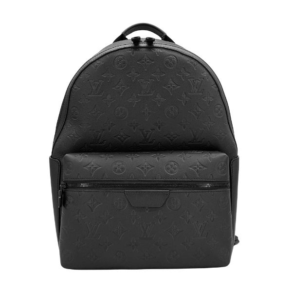 圖片 Louis Vuitton Discovery 壓紋牛皮拉鍊後背包(M46553-黑)