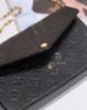 圖片 LV(M82477)壓紋皮革三合一鏈包/黑色(內裏絨布款）(預購)