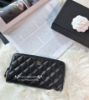 圖片 Chanel cf 黑金  荔枝皮 拉鏈長夾錢包