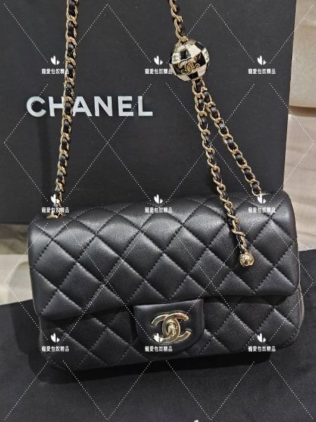 圖片 CHANEL CF20 足球調節 大mini 黑淡金