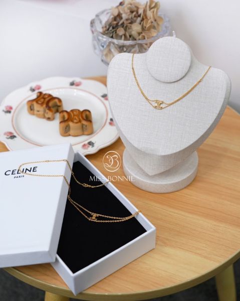 圖片 CELINE 凱旋門釦雙鏈條頸鍊(預購)