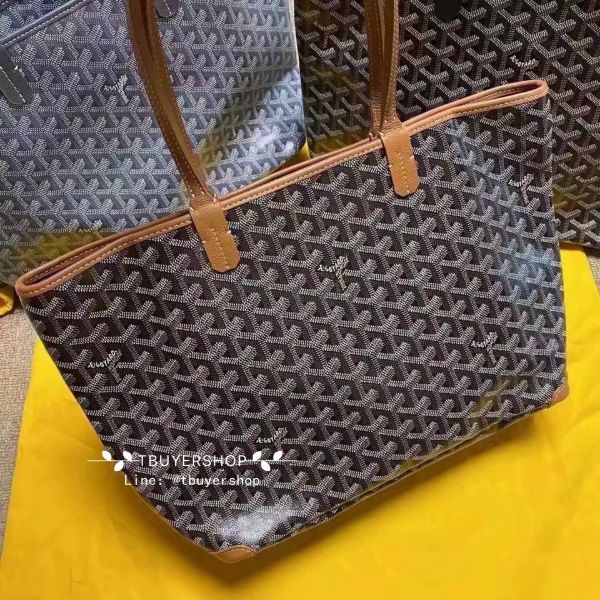 圖片 Goyard Artois pm 拉鍊款  棕  底部加厚、版型更挺、日常通勤、很輕很能裝