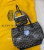 圖片 Goyard mini tote 黑藍色 愛心塗鴉包