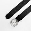 圖片 美國百分百【全新真品】Gucci 皮帶 Interlocking G搭扣 寬身 牛皮 歐洲精品 配件 壓紋印花 銀扣 黑色 CZ86