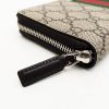 圖片 美國百分百【全新真品】Gucci 皮夾 長夾 歐洲精品 配件 錢包 經典 logo印花 綠紅織帶 咖啡 CW58
