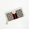 圖片 美國百分百【全新真品】Gucci 皮夾 長夾 歐洲精品 配件 錢包 經典 logo印花 藍紅織帶 白色 BP47