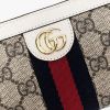 圖片 美國百分百【全新真品】Gucci 皮夾 長夾 歐洲精品 配件 錢包 經典 logo印花 藍紅織帶 白色 BP47
