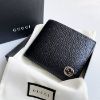 圖片 美國百分百【全新真品】Gucci 皮夾 logo 真皮 錢包 六卡 短夾 義大利製 專櫃精品 黑色 CC43