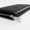 圖片 美國百分百【全新真品】BOTTEGA VENETA 真皮編織 長夾 BV 皮夾 配件 皮革 歐洲精品 黑色 CN44
