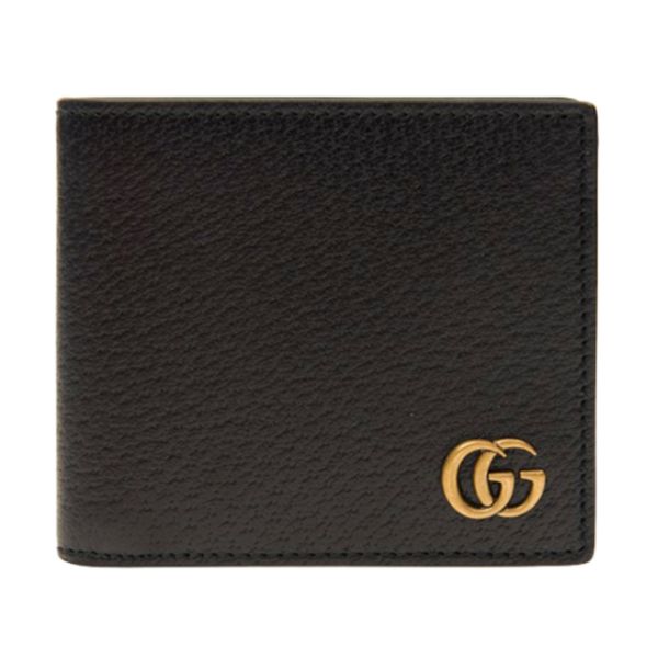 圖片 【GUCCI】GG Marmont 折疊短夾 / 錢包 - 皮革黑色 - 428726DJ20T1000 