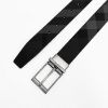 圖片 美國百分百【全新真品】Burberry 皮帶 配件 歐洲精品 配件 男款 雙面 腰帶 3.5mm 格紋 黑色 DA12
