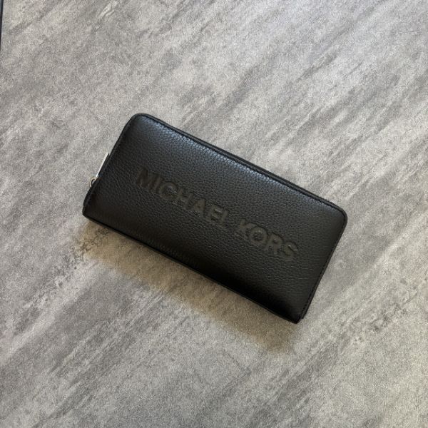 圖片 Michael Kors MK新款壓紋字母拉鏈長夾