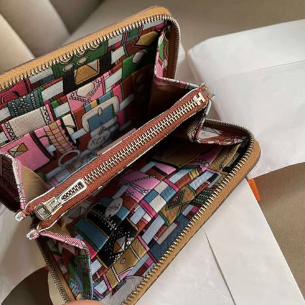 圖片 Hermes 芝麻色絲巾短夾