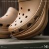 NICEDAY 現貨 Crocs Classic Crush 洞洞鞋 厚底 踩屎感 鯨魚 棕色 可可 米白 白 增高