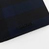 圖片 美國百分百【全新真品】Burberry 皮夾 短夾 歐洲精品 配件 錢包 logo 經典格紋 黑藍 DA75