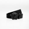 圖片 美國百分百【全新真品】Versace Jeans 凡賽斯 寬身皮帶 牛皮 歐洲精品 VJ 配件 黑色 DC33