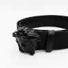 圖片 美國百分百【全新真品】Versace Jeans 凡賽斯 寬身皮帶 牛皮 歐洲精品 VJ 配件 黑色 DC33