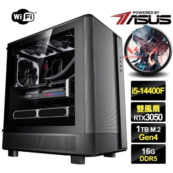 圖片 特戰英豪】十核 I5 華碩 WIFI 雙風扇 RTX3050 飇16G 電競 1T 電腦 主機【APEX LOL