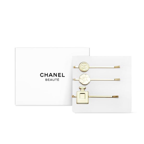 圖片 CHANEL 香奈兒美妝  經典符碼髮夾 - 雙C logo/紅色山茶花/香水瓶