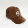 圖片 美國百分百【全新真品】Chloe 寇依 帽子 復古 燈芯絨 配件 歐洲精品 棒球帽 LOGO 深咖啡 DB71