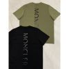 圖片 Moncler 經典 胸口小logo搭配背後字母設計 黑色 墨綠色 短袖T恤上衣