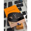 圖片 Louis Vuitton LV 霧黑頭搭配壓紋老花設計 男生 皮帶
