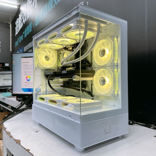 圖片 精靈5號 INTEL I5-14400F 電競主機 獨顯 RTX5060 Ti 魔物獵人 特戰英豪 海景房