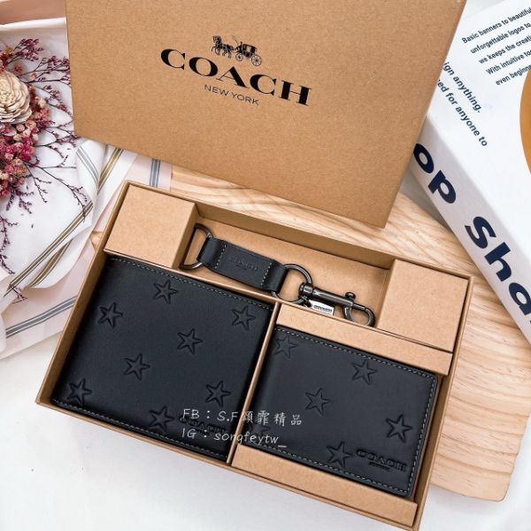 圖片 Coach ID卡男短夾禮盒組