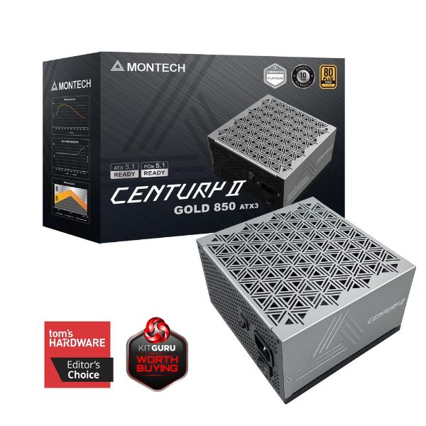 圖片 【MONTECH】君主 CENTURY II 850W 80plus金牌 Cybenetics白金認證 模組化 電源供應器