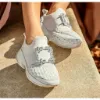 圖片 Roger Vivier 女款 Viv Run 水晶鑽方釦運動鞋 增高7.5公分 白色EU35-38