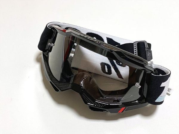 圖片 【台中硬了安全帽】美國 RIDE 100% Accuri 2 Enduro MTB(雙層打孔透片) 黑框帶白字