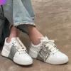 圖片 Roger Vivier 銀色裝飾水晶方釦皮革運動鞋 女款 Viv Skate EU 35.5/38